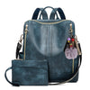 Luxury Leather 2-in-1 Convertible Backpack + Free Pouch
