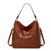 Luxury Leather Print Hobo Anti-Theft Handbag + FREE Pouch Wallet