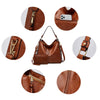 Luxury Leather Hobo Anti-Theft Handbag + FREE Pouch Wallet