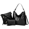 Luxury Leather 3-Piece Hobo Bag Set